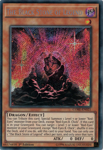 The Black Stone of Legend [CORE-EN021] Secret Rare | Play N Trade Winnipeg