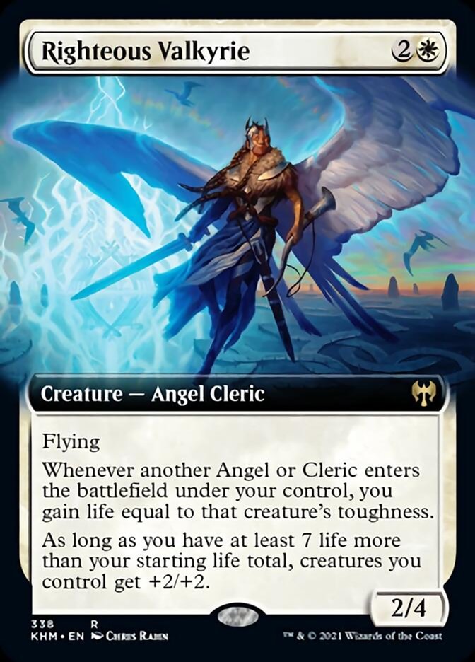 Righteous Valkyrie (Extended Art) [Kaldheim] | Play N Trade Winnipeg