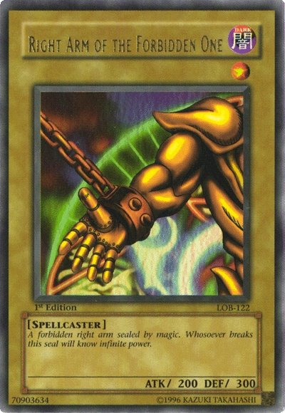 Right Arm of the Forbidden One [LOB-122] Ultra Rare | Play N Trade Winnipeg