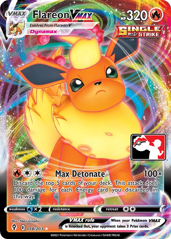 Flareon VMAX (018/203) [Prize Pack Series One] | Play N Trade Winnipeg