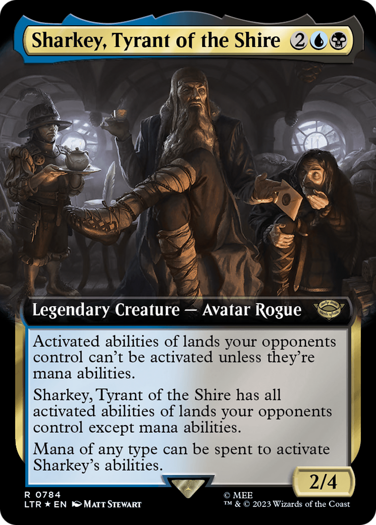 Sharkey, Tyrant of the Shire (Extended Art) (Surge Foil) [The Lord of the Rings: Tales of Middle-Earth] | Play N Trade Winnipeg