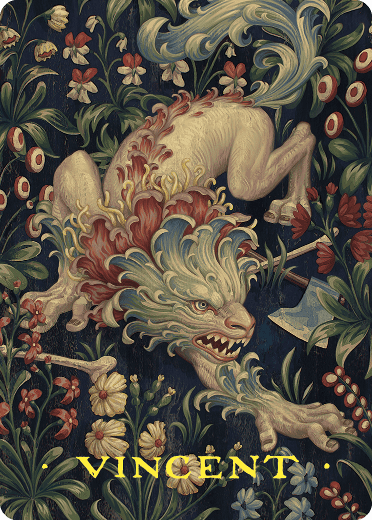 Beast Token Art Card (Gold-Stamped Signature) [Wilds of Eldraine Art Series] | Play N Trade Winnipeg