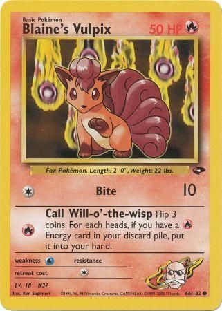 Blaine's Vulpix (66/132) [Gym Challenge Unlimited] | Play N Trade Winnipeg