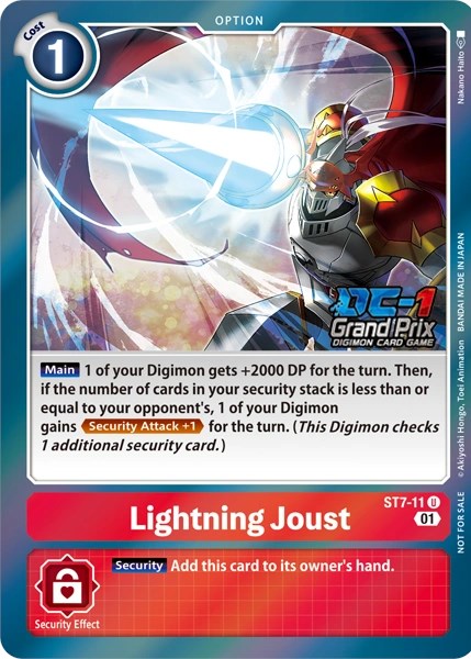 Lightning Joust [ST7-11] (Grand Prix 2022) [Starter Deck: Gallantmon] | Play N Trade Winnipeg