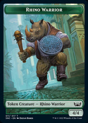 Fish // Rhino Warrior Double-sided Token [Streets of New Capenna Tokens] | Play N Trade Winnipeg