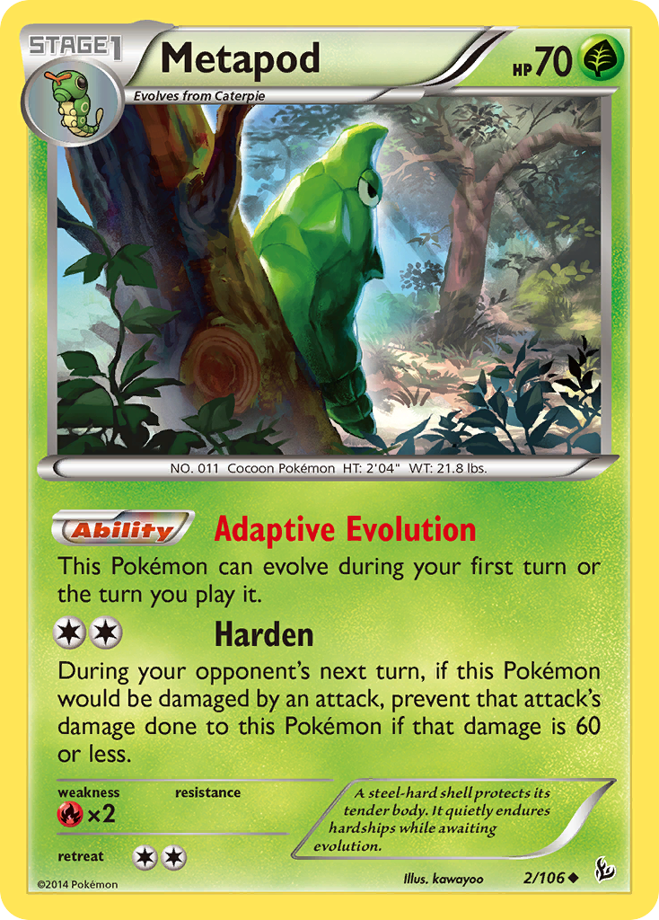 Metapod (2/106) [XY: Flashfire] | Play N Trade Winnipeg