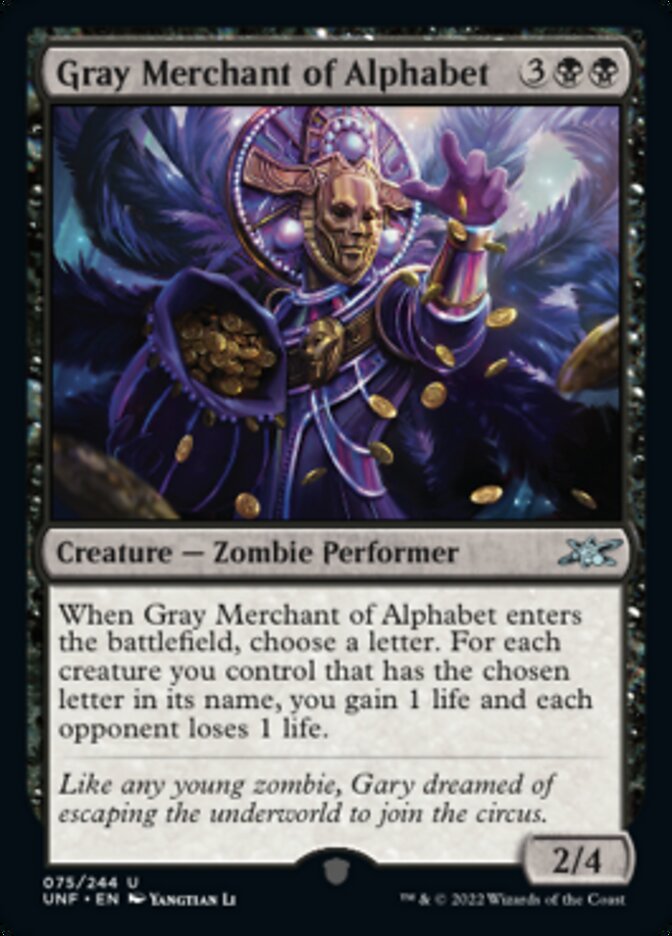 Gray Merchant of Alphabet [Unfinity] | Play N Trade Winnipeg