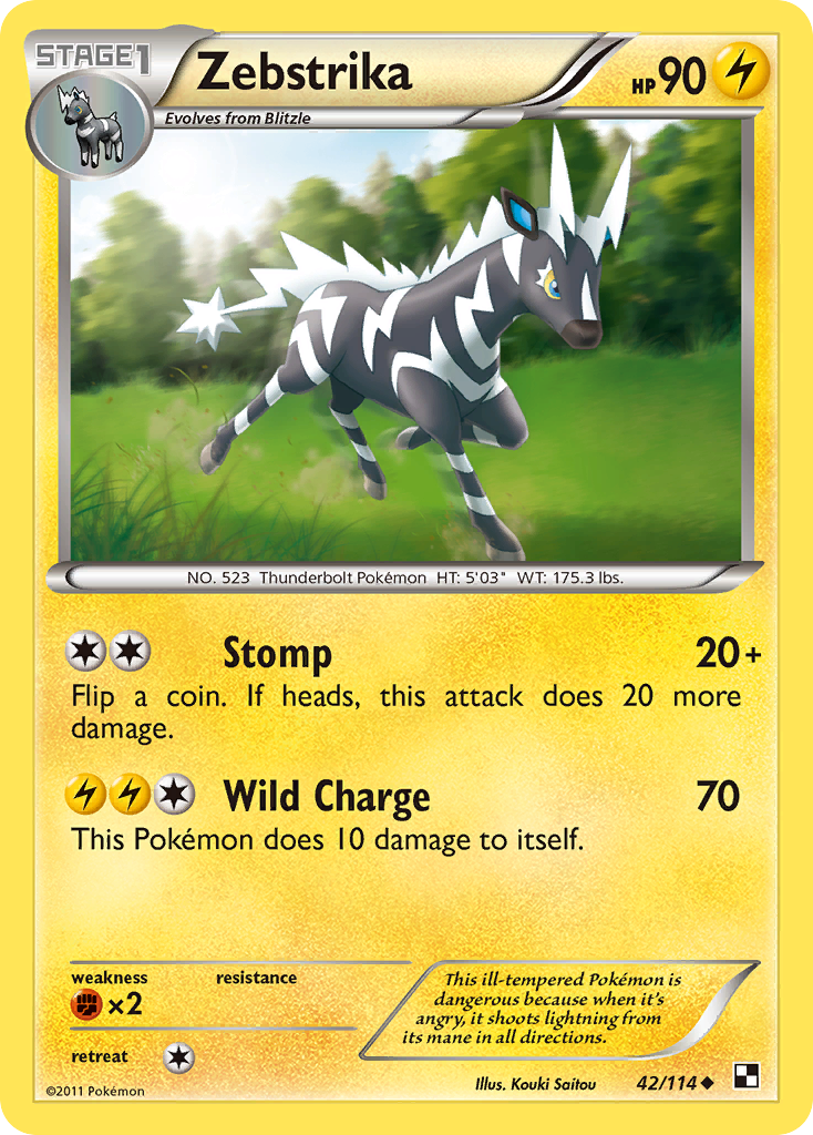 Zebstrika (42/114) [Black & White: Base Set] | Play N Trade Winnipeg