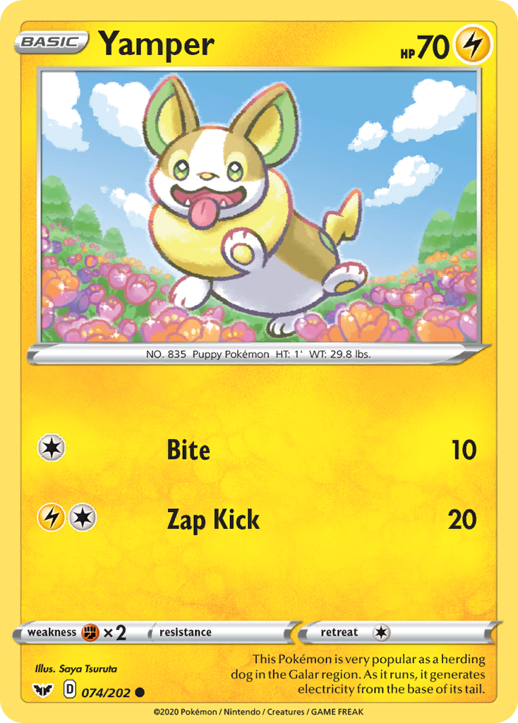 Yamper (074/202) [Sword & Shield: Base Set] | Play N Trade Winnipeg