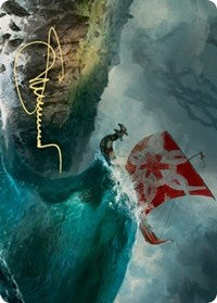 Run Ashore Art Card (Gold-Stamped Signature) [Kaldheim: Art Series] | Play N Trade Winnipeg