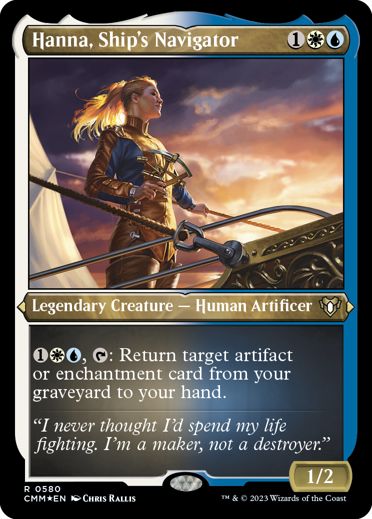 Hanna, Ship's Navigator (Foil Etched) [Commander Masters] | Play N Trade Winnipeg