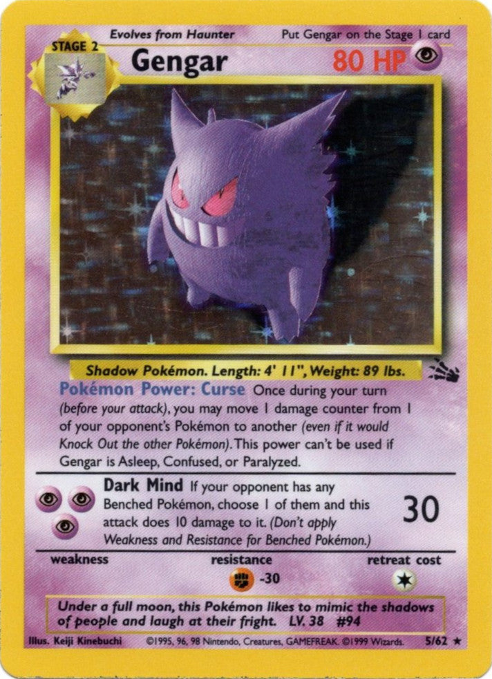 Gengar (5/62) [Fossil Unlimited] | Play N Trade Winnipeg