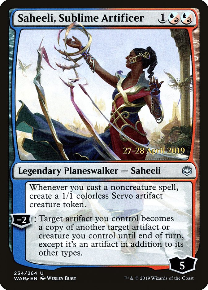 Saheeli, Sublime Artificer  [War of the Spark Prerelease Promos] | Play N Trade Winnipeg