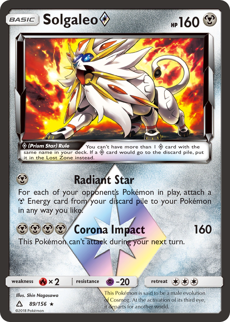 Solgaleo (89/156) (Prism Star) [Sun & Moon: Ultra Prism] | Play N Trade Winnipeg