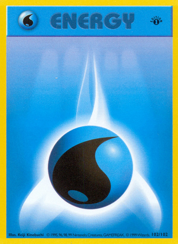 Water Energy (102/102) (Shadowless) [Base Set 1st Edition] | Play N Trade Winnipeg