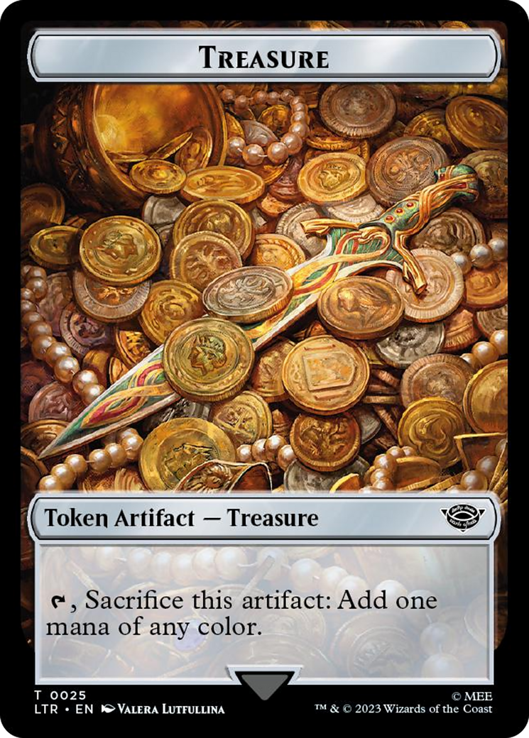 Treasure // Food (0022) Double-Sided Token (Surge Foil) [The Lord of the Rings: Tales of Middle-Earth Tokens] | Play N Trade Winnipeg