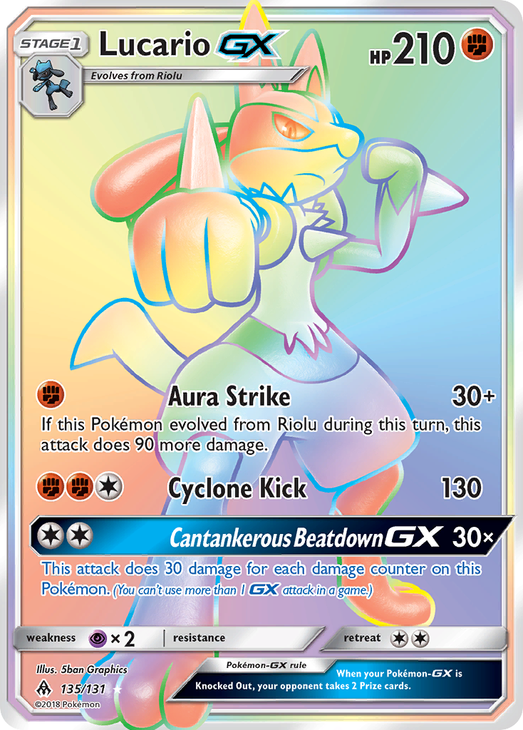 Lucario GX (135/131) [Sun & Moon: Forbidden Light] | Play N Trade Winnipeg