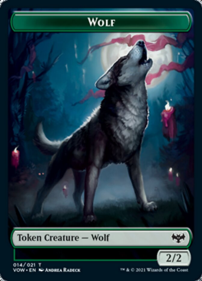 Wolf Token (014) [Innistrad: Crimson Vow Tokens] | Play N Trade Winnipeg