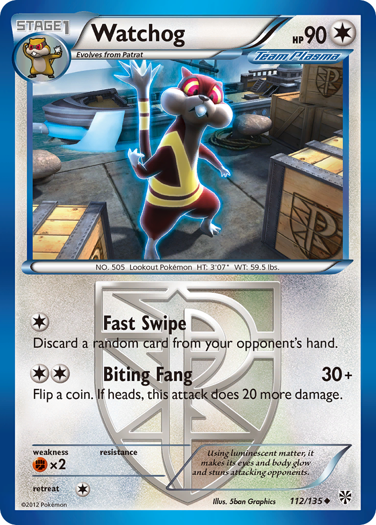 Watchog (112/135) [Black & White: Plasma Storm] | Play N Trade Winnipeg