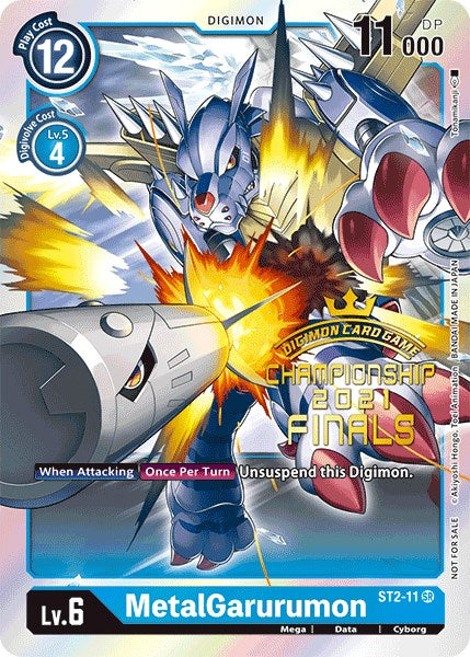 MetalGarurumon [ST2-11] (2021 Championship Finals Event Pack Alt-Art Gold Stamp Set) [Starter Deck: Cocytus Blue Promos] | Play N Trade Winnipeg