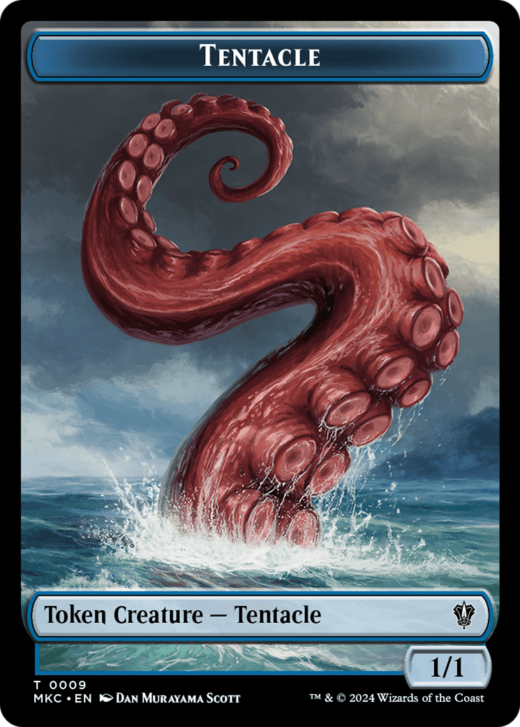 Tentacle // Koma's Coil Double-Sided Token [Murders at Karlov Manor Commander Tokens] | Play N Trade Winnipeg