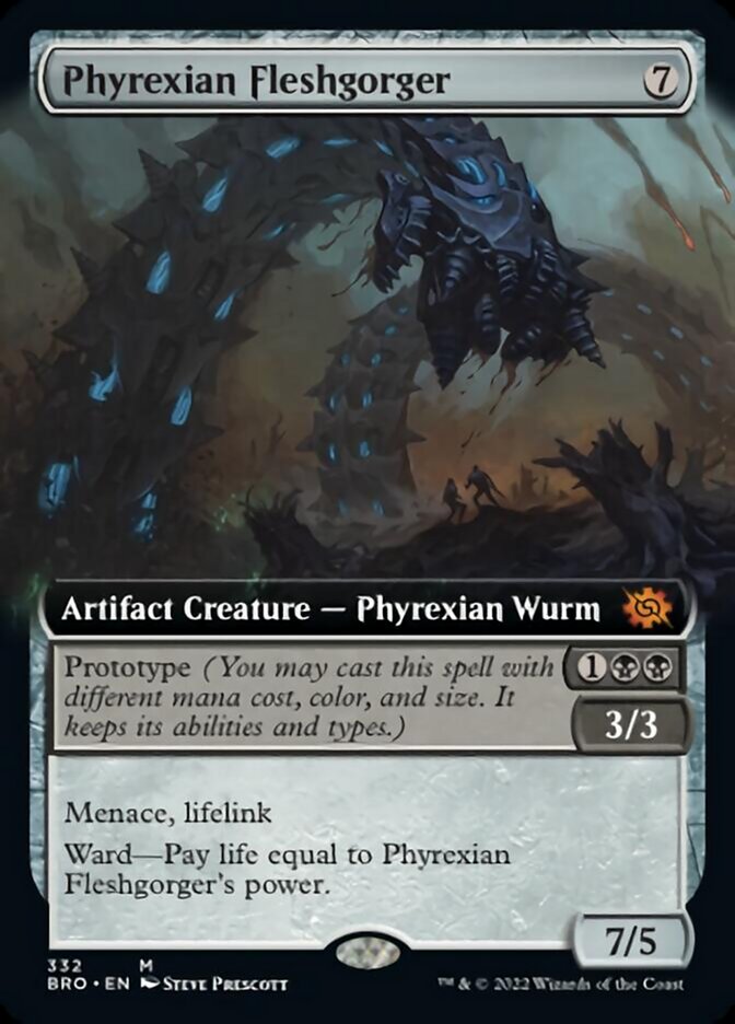 Phyrexian Fleshgorger (Extended Art) [The Brothers' War] | Play N Trade Winnipeg