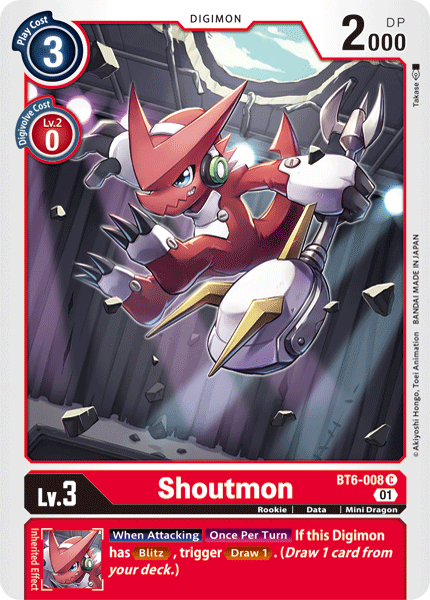 Shoutmon [BT6-008] [Double Diamond] | Play N Trade Winnipeg