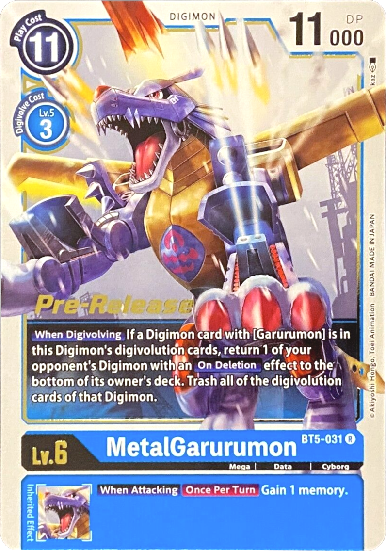 MetalGarurumon [BT5-031] [Battle of Omni Pre-Release Promos] | Play N Trade Winnipeg