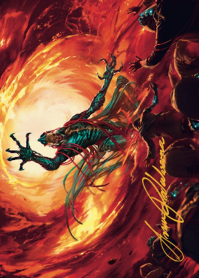 Gix, Yawgmoth Praetor Art Card (Gold-Stamped Signature) [The Brothers' War Art Series] | Play N Trade Winnipeg