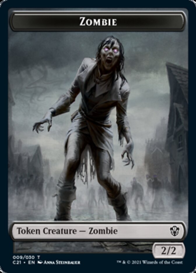 Zombie // Horror Token [Commander 2021 Tokens] | Play N Trade Winnipeg