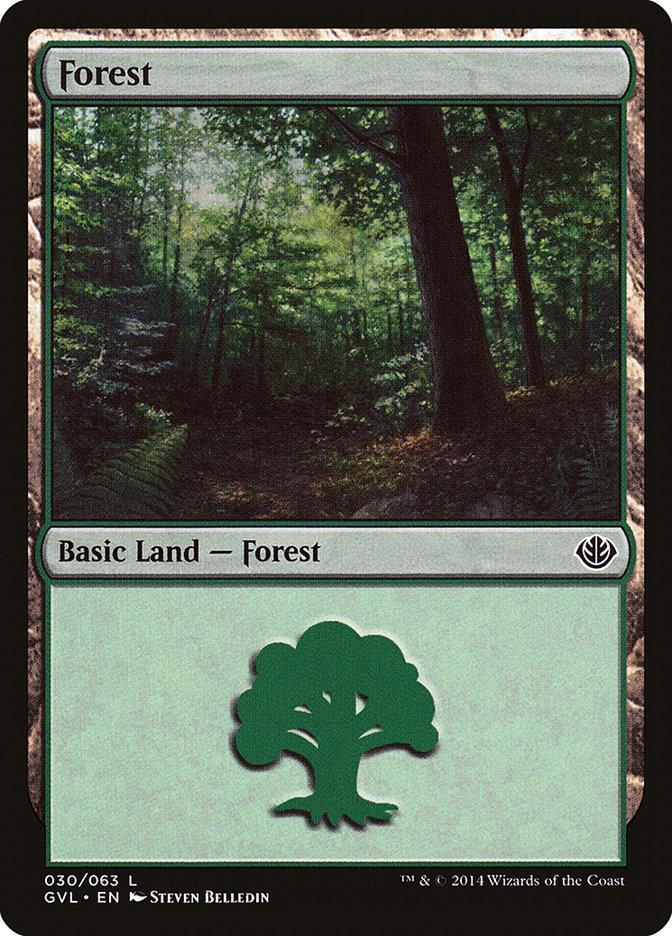 Forest (30) (Garruk vs. Liliana) [Duel Decks Anthology] | Play N Trade Winnipeg