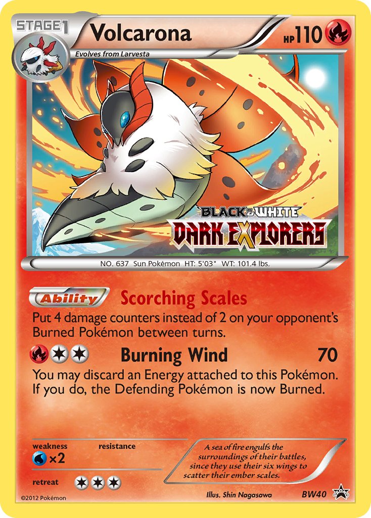 Volcarona (BW40) (Staff Prerelease Promo) [Black & White: Black Star Promos] | Play N Trade Winnipeg