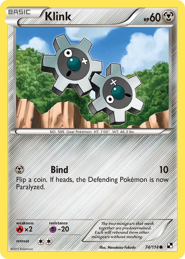 Klink (74/114) (Cracked Ice Holo) (Blister Exclusive) [Black & White: Base Set] | Play N Trade Winnipeg