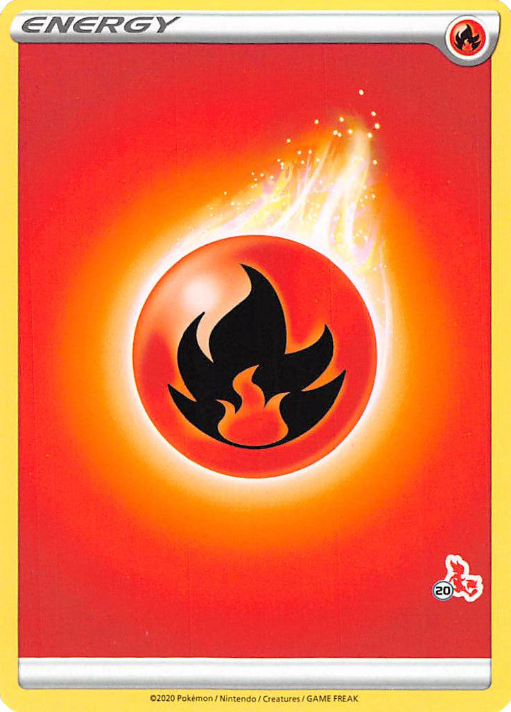 Fire Energy (Cinderace Stamp #20) [Battle Academy 2022] | Play N Trade Winnipeg