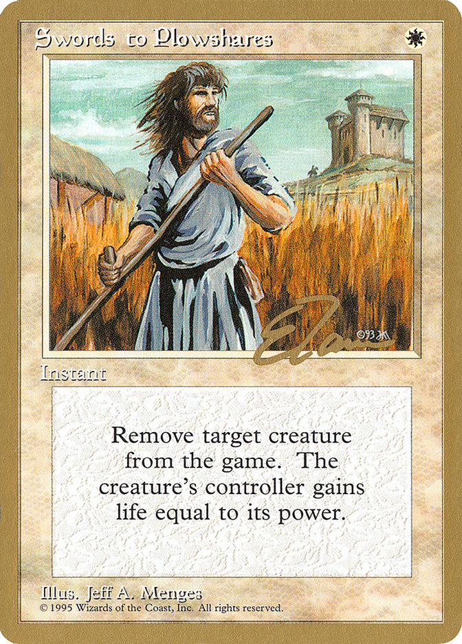 Swords to Plowshares (Eric Tam) [Pro Tour Collector Set] | Play N Trade Winnipeg