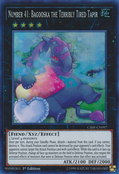 Number 41: Bagooska the Terribly Tired Tapir [CIBR-EN097] Super Rare | Play N Trade Winnipeg