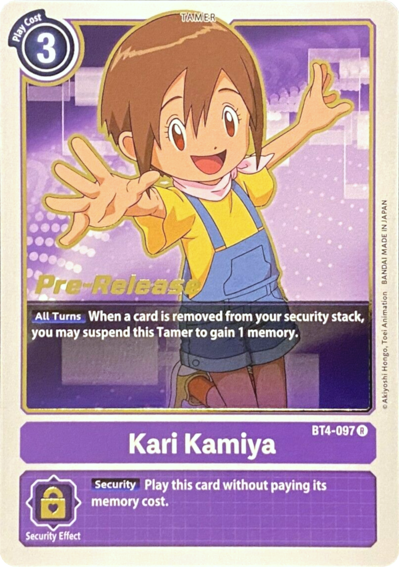 Kari Kamiya [BT4-097] [Great Legend Pre-Release Promos] | Play N Trade Winnipeg