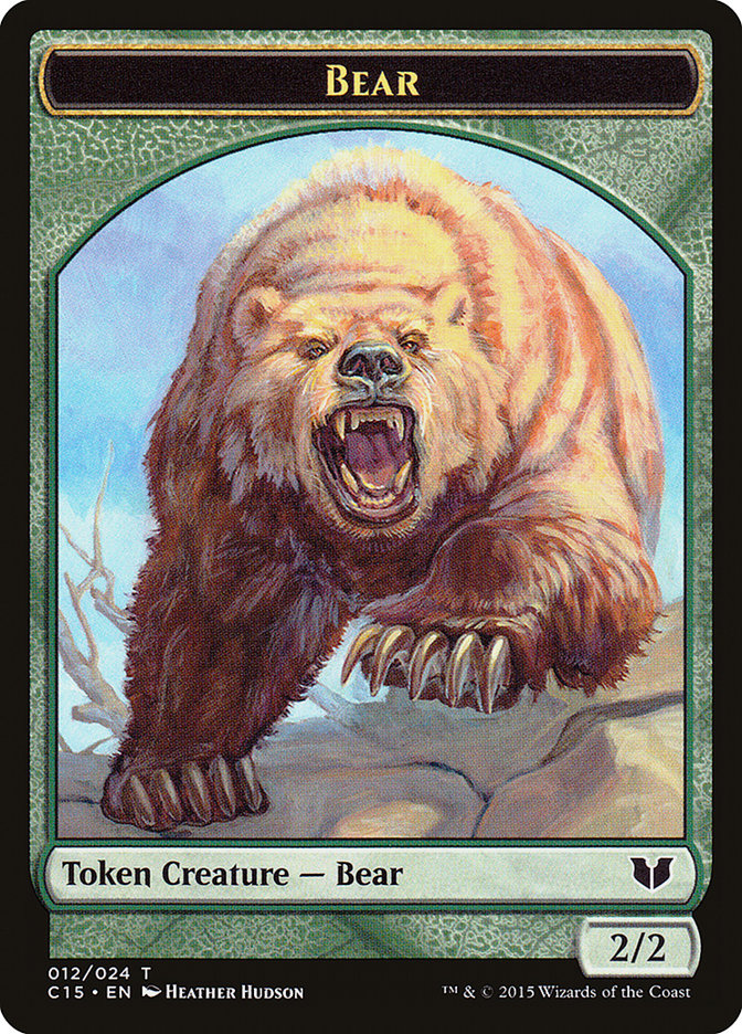 Bear // Spider Double-Sided Token [Commander 2015 Tokens] | Play N Trade Winnipeg
