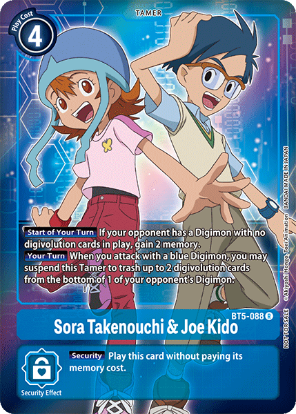 Sora Takenouchi & Joe Kido [BT5-088] (Buy-A-Box Promo) [Battle of Omni Promos] | Play N Trade Winnipeg