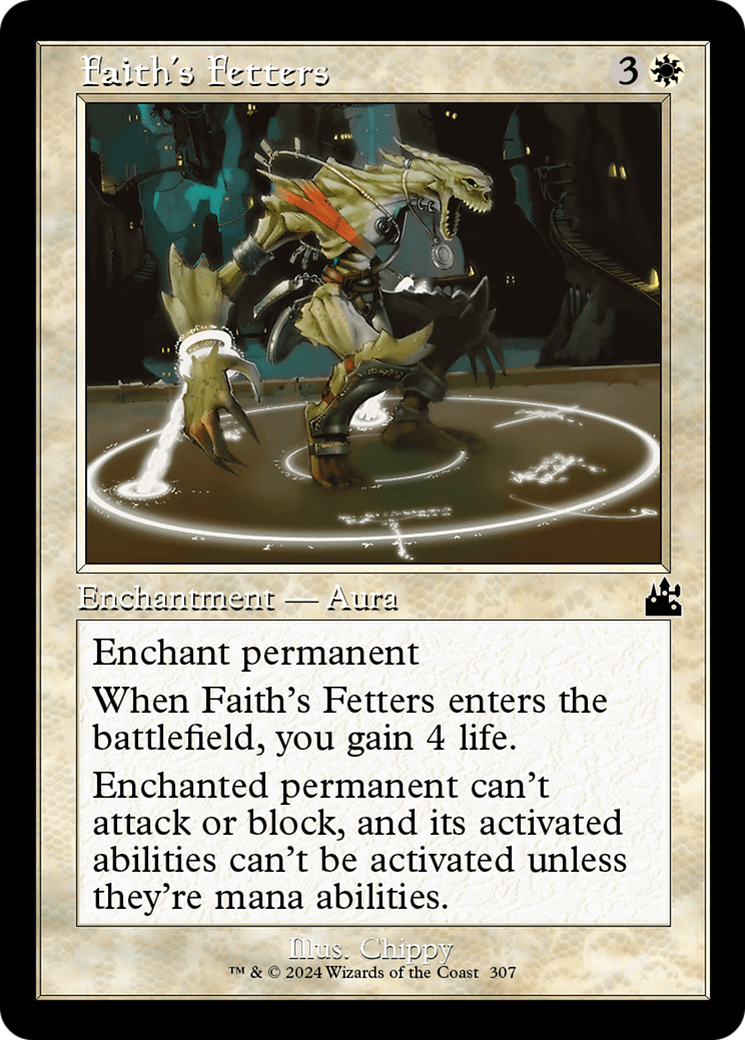 Faith's Fetters (Retro Frame) [Ravnica Remastered] | Play N Trade Winnipeg