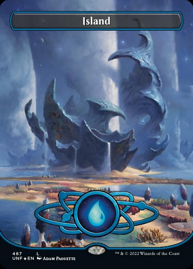Island (487) (Planetary Space-ic Land) (Galaxy Foil) [Unfinity] | Play N Trade Winnipeg