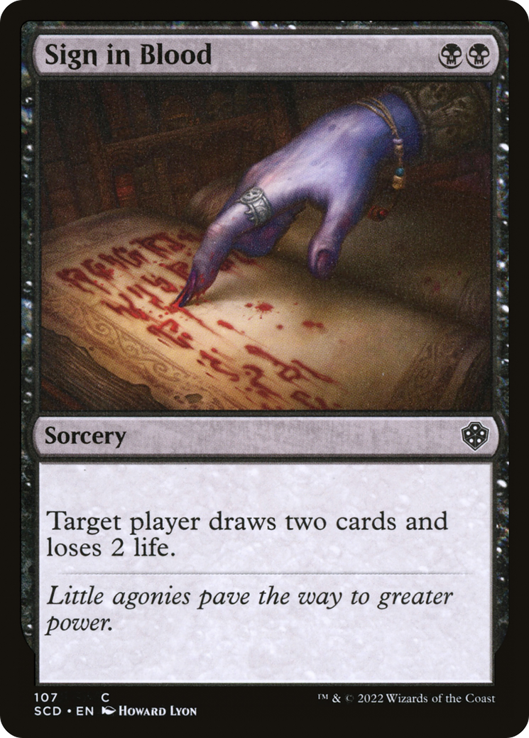 Sign in Blood [Starter Commander Decks] | Play N Trade Winnipeg