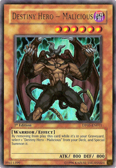 Destiny Hero - Malicious [DP05-EN011] Ultra Rare | Play N Trade Winnipeg