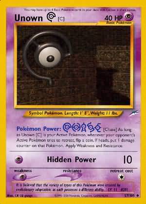 Unown [C] (57/105) [Neo Destiny Unlimited] | Play N Trade Winnipeg