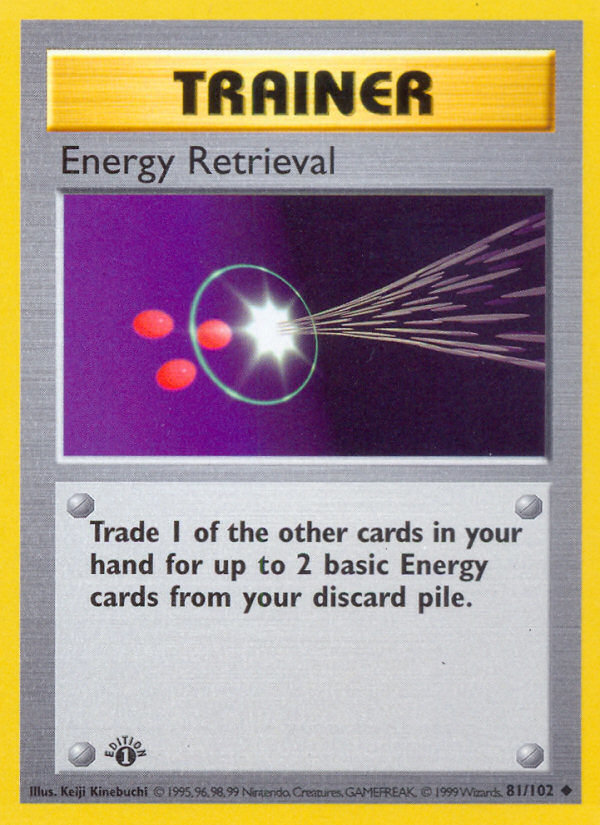 Energy Retrieval (81/102) (Shadowless) [Base Set 1st Edition] | Play N Trade Winnipeg