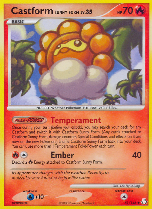 Castform Sunny Form (51/146) [Diamond & Pearl: Legends Awakened] | Play N Trade Winnipeg