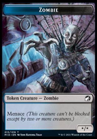 Zombie Token (015) [Innistrad: Midnight Hunt Tokens] | Play N Trade Winnipeg