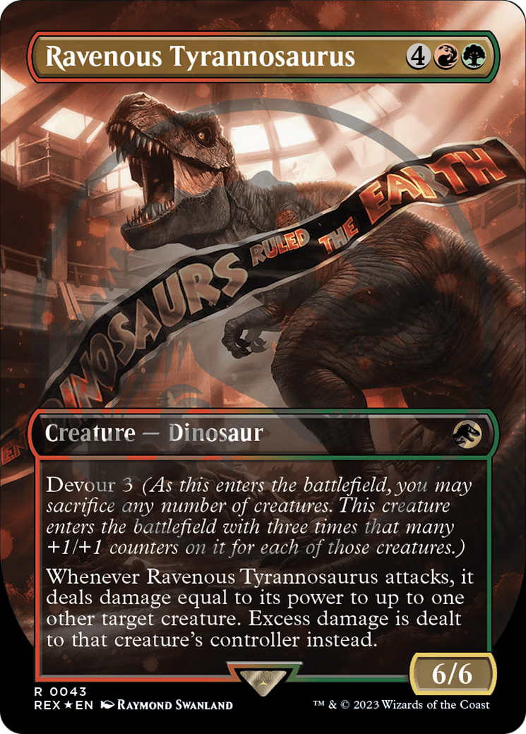 Ravenous Tyrannosaurus Emblem (Borderless) [Jurassic World Collection Tokens] | Play N Trade Winnipeg