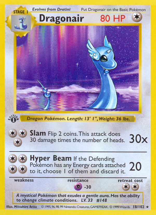 Dragonair (18/102) (Shadowless) [Base Set 1st Edition] | Play N Trade Winnipeg