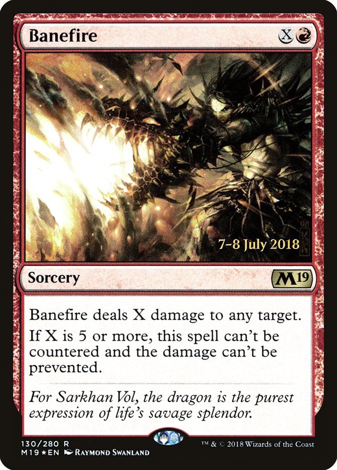 Banefire  [Core Set 2019 Prerelease Promos] | Play N Trade Winnipeg